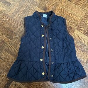 Janie and Jack Quilted Vest with Dark Trim